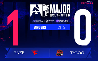 奥斯汀Major战报：FaZe 13-5碾压TYLOO晋级 rain EliGE